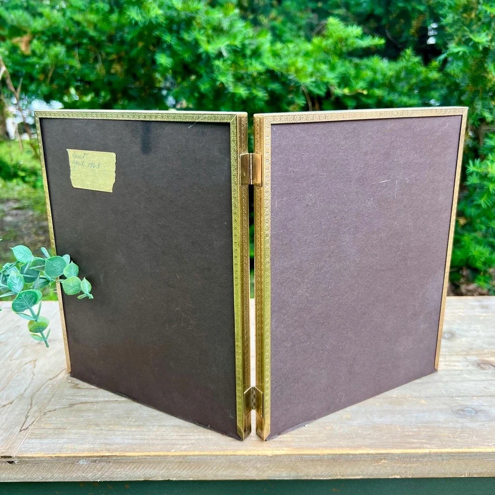 Vintage Gold Double Picture Frame | 8x10